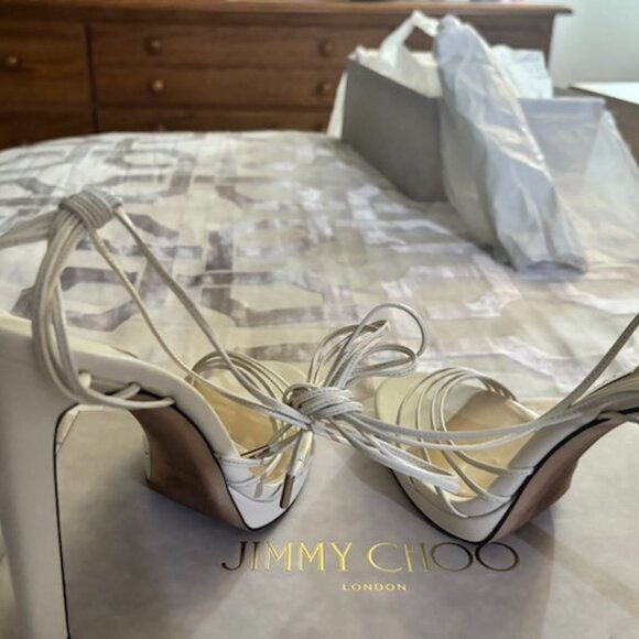 Jimmy Choo Anita Ivory Leather Shoes in original bag/box - Picture 6 of 9